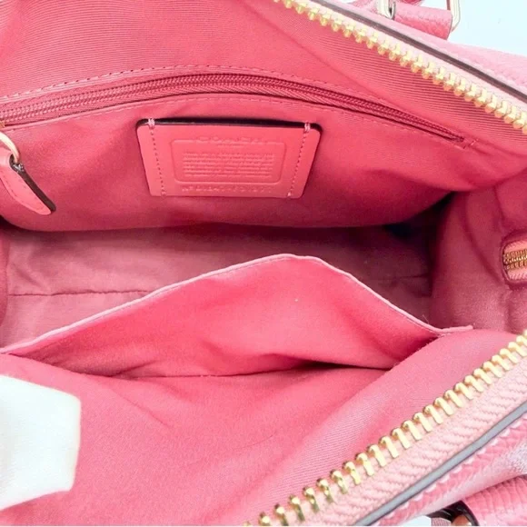 Coach Mini Bennett Satchel/Crossbody Bag in Salmon Pink NWT - Picture 9 of 9